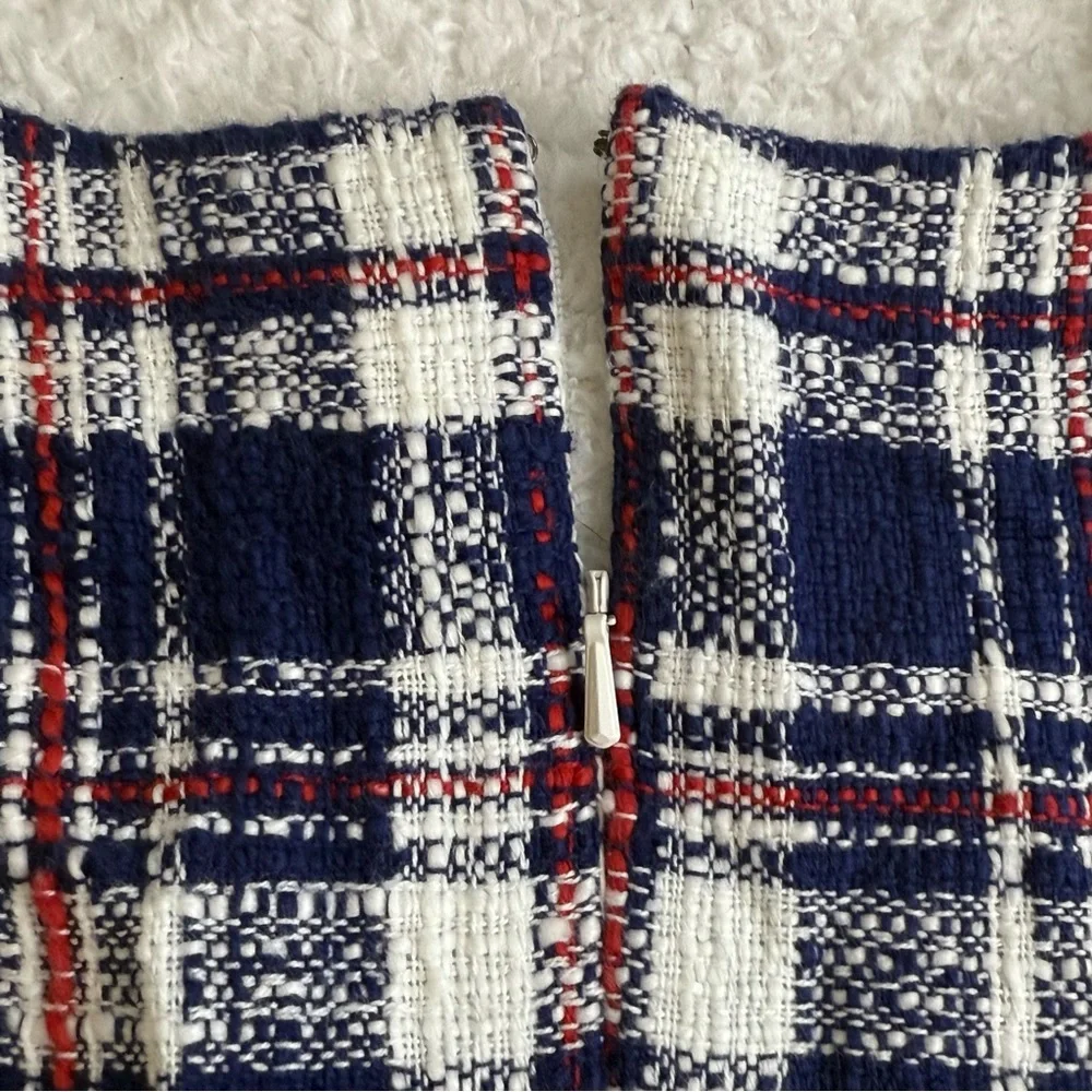 Brooks Brothers Dress Womens 8 Blue Tartain Plaid Sheath Sleeveless Lined Career - Picture 12 of 12